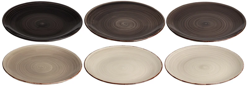 Cookinglife Speiseteller Delice Grau ø 26,5 cm - 6 Stück