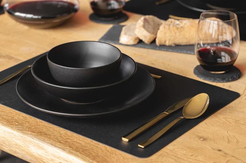 Studio Tavola Tiefe Teller Black Tie ø 21 cm - 6 Stück