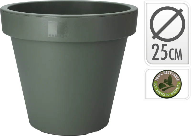 BLUMENTOPF EK RUND DURCHMESSER 25CM GRÜN