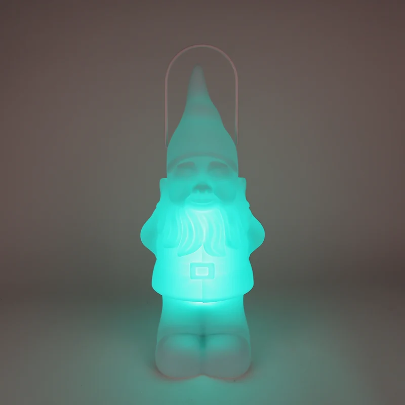 Laterne LED "Gnom" solar m/FB 7 Farben weiß Kunststoff 22,5x18,5x51cm