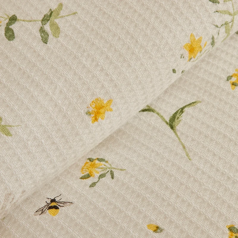 Karaca Home Emma 100% Baumwolle Doppelbett-Pike-Set Gelb