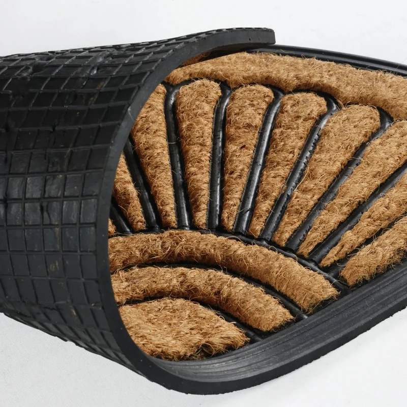 Kaschmir Teppich Gummifächer Coco Fußmatte 45x75 cm