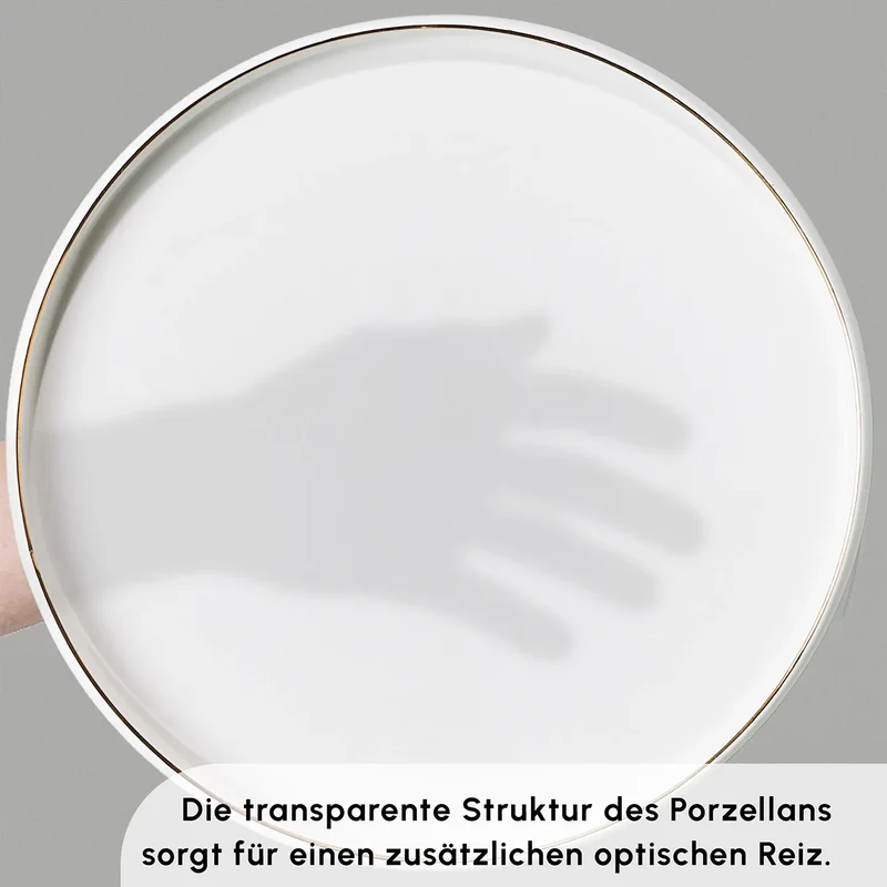 Karaca Stream Pure Sunset 34-Teiliges 6-Personen Frühstücksset Gold