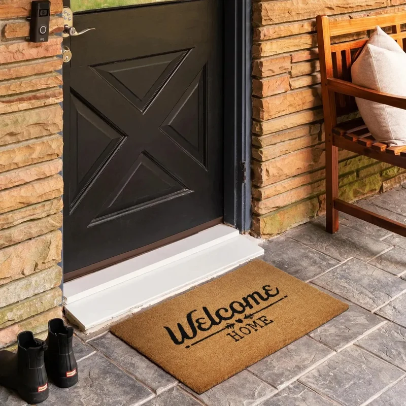 Kaschmir Teppich Welcome Home Coco Fußmatte 45x75 cm