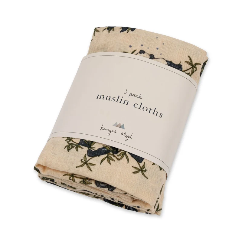 Mulltücher "Panda Nuit" 3er Pack