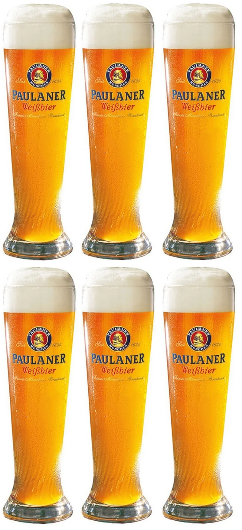 Paulaner Biergläser Weizen 300 ml - 6 Stück