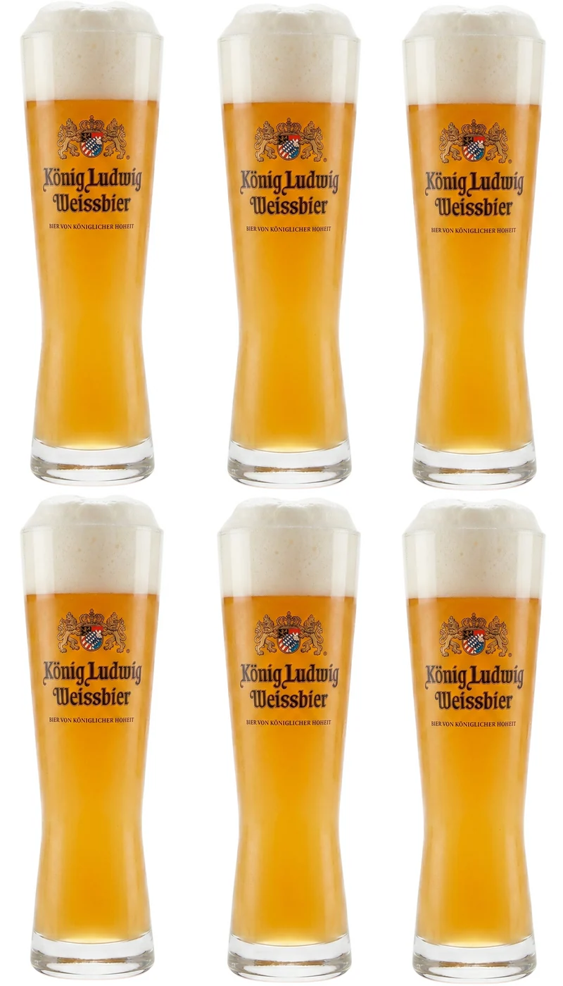 König Ludwig Biergläser Weizen 500 ml - 6 Stücke