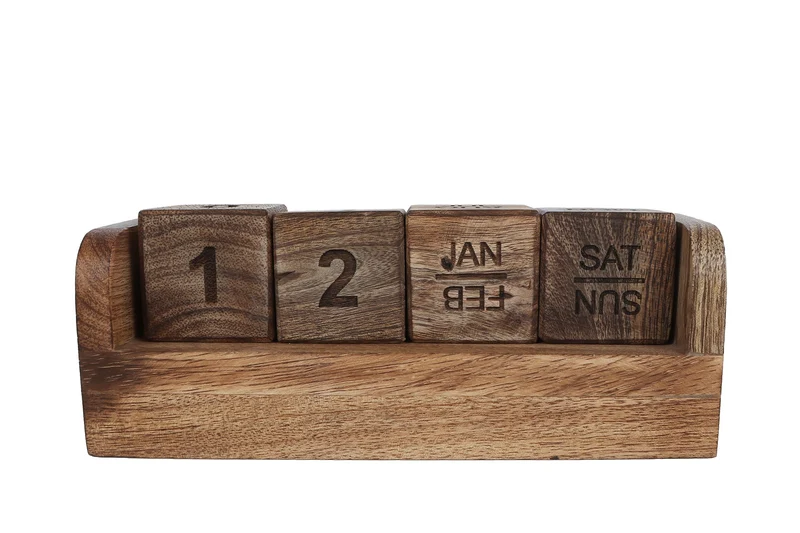 Bürokalender „Cube“ Natur Mango 16x5x6cm