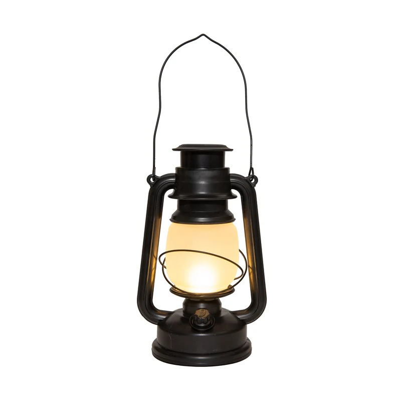 LATERNE SOLAR SCHWARZ 12X15CM - 1LED - HÄNGETAG