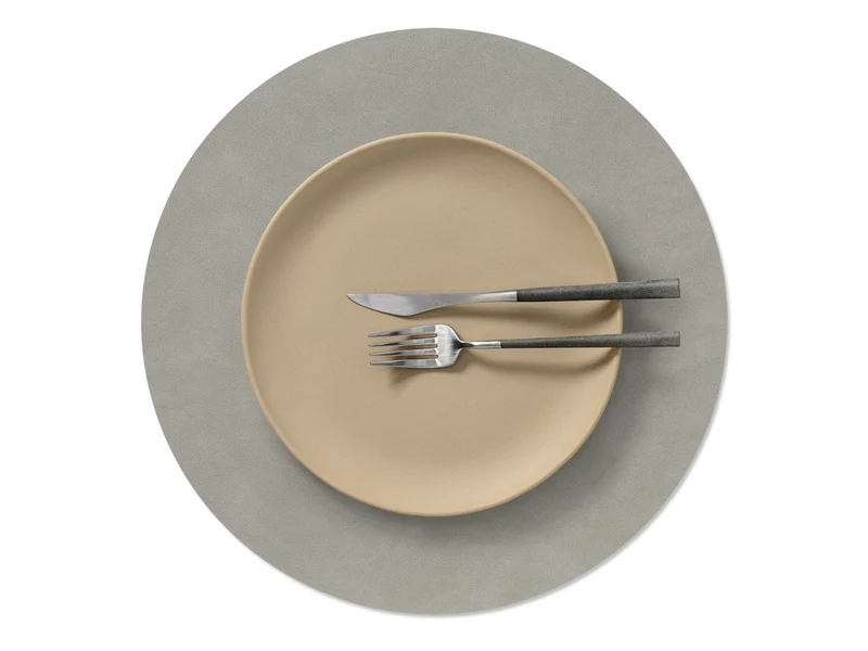 LIND DNA Nupo Tischset Circle L light grey 38cm