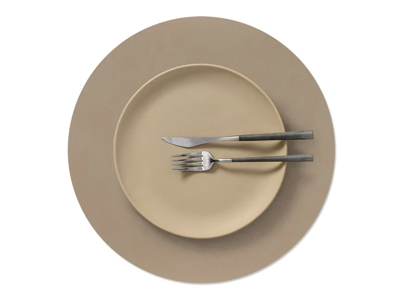 LIND DNA Nupo Tischset Circle L clay brown 38cm