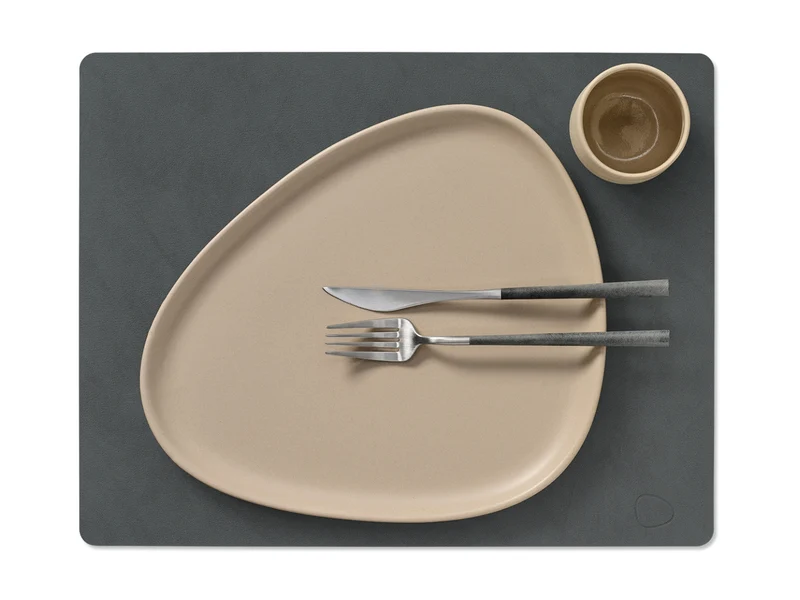 LIND DNA Nupo Tischset Square L anthracite 35x45cm