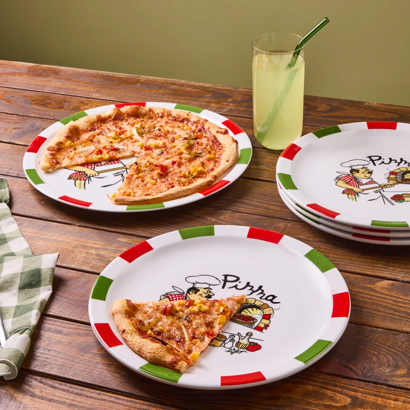 Karaca Napoly 5-teiliges 4-Personen Pizza-Set