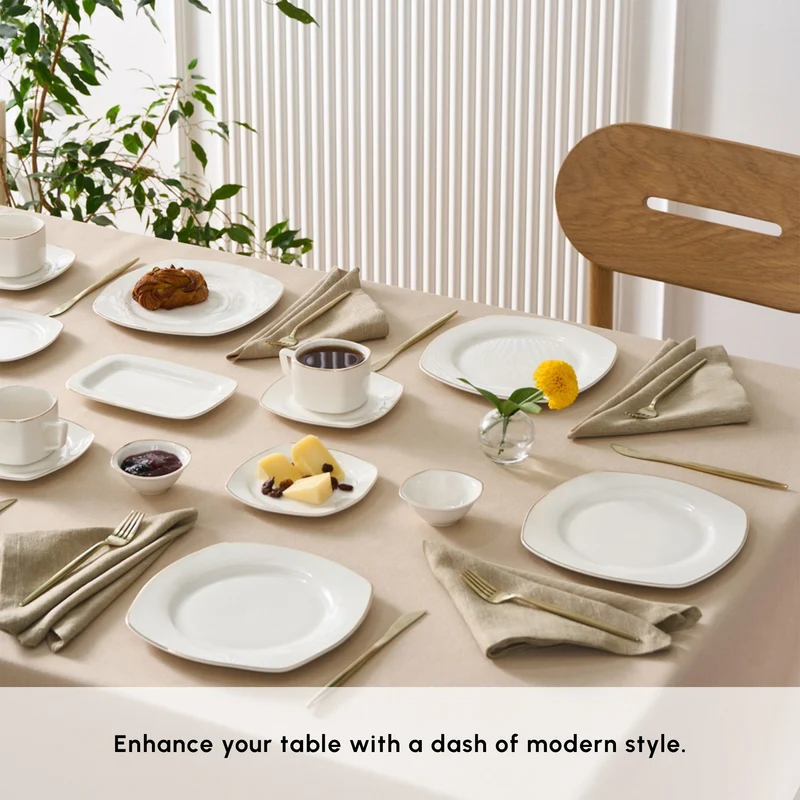 Karaca Elegance Bone Padoca 26-Teiliges 6-Personen Frühstücksset Gold