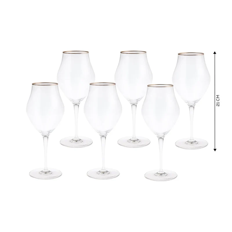 Bormioli Rocco Inalto Arte Cal Kleines Platin Kelch Set, 6 Teilig