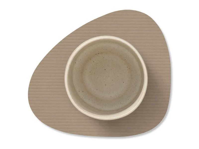 LIND DNA Corduroy Untersetzer Curve clay brown 11x13cm
