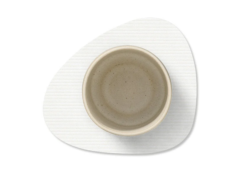LIND DNA Corduroy Untersetzer Curve pure white 11x13cm