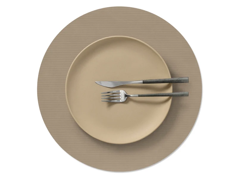 LIND DNA Corduroy Tischset Circle L clay brown 38cm