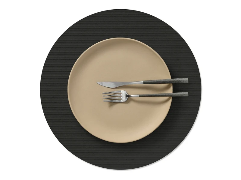 LIND DNA Corduroy Tischset Circle L black ink 38cm