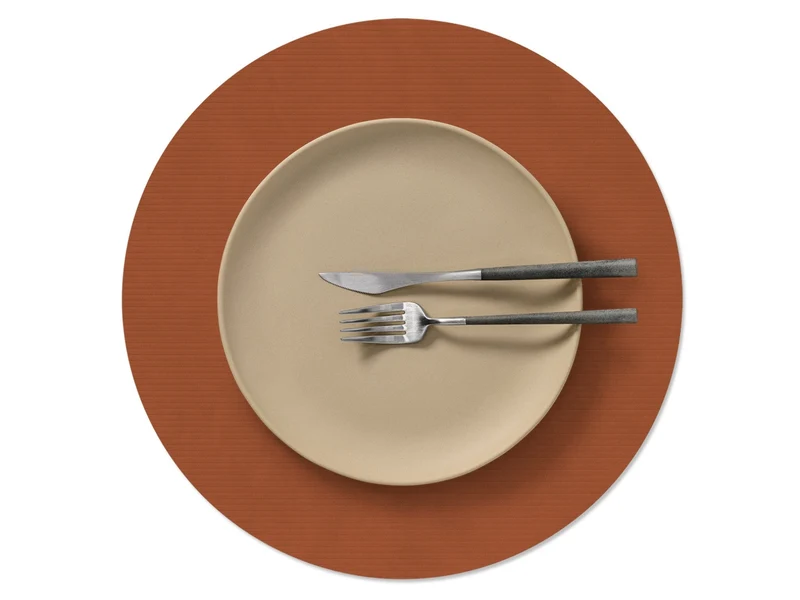 LIND DNA Corduroy Tischset Circle L rust 38cm