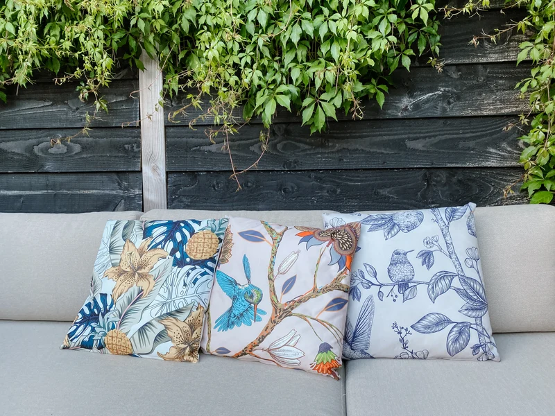 OUTDOOR-TEPPICH TAUPE-WEISS 118X180CM RECYCELT