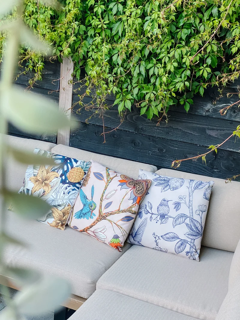 OUTDOOR-TEPPICH TAUPE-WEISS 118X180CM RECYCELT