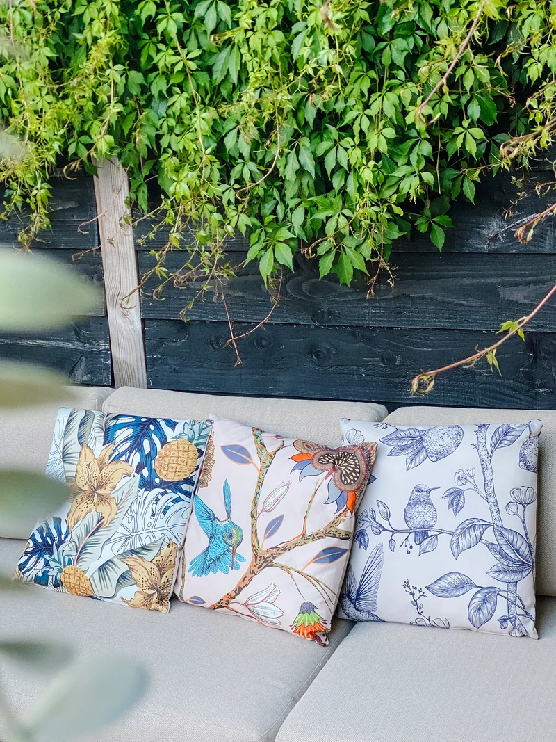 OUTDOOR-TEPPICH TAUPE-WEISS 118X180CM RECYCELT
