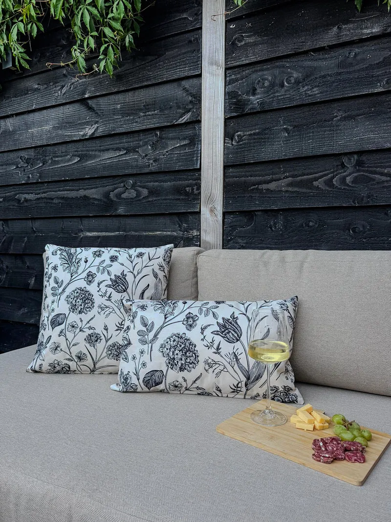 Gartenkissen Vintage Blumen 60x60cm