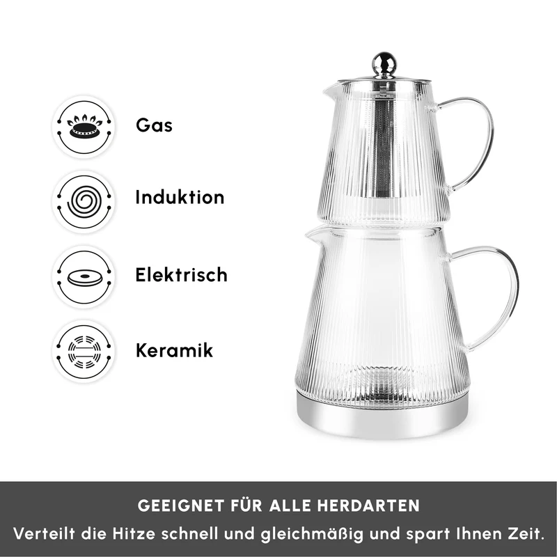 Karaca Keops XL Glas-Teekanne