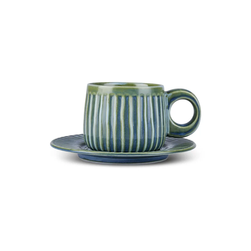 Karaca Arthur Grün & Blau Teetasse, 260 ml