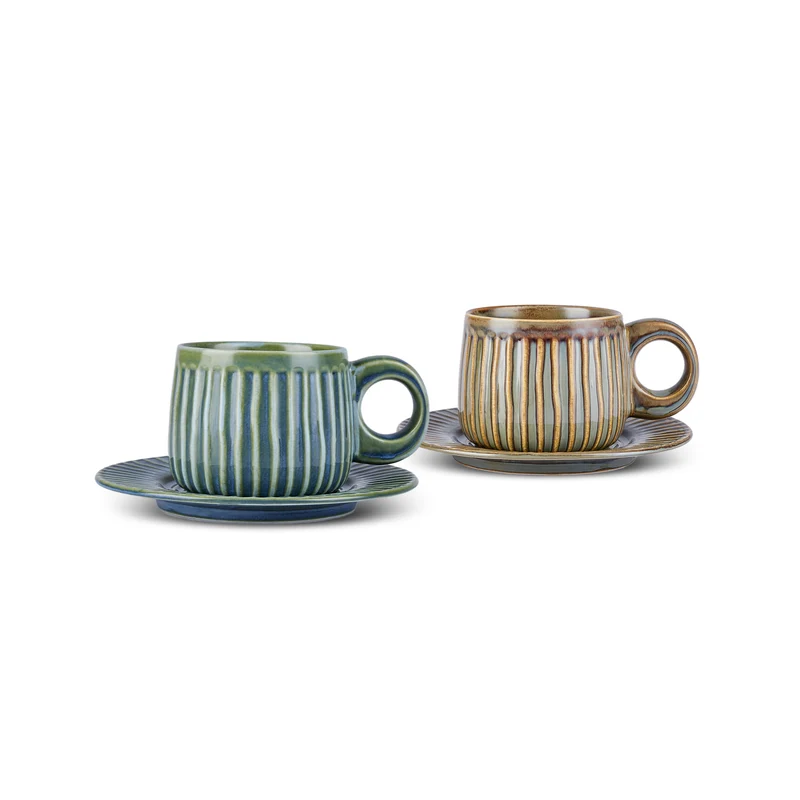 Karaca Arthur Grün & Blau Teetasse, 260 ml