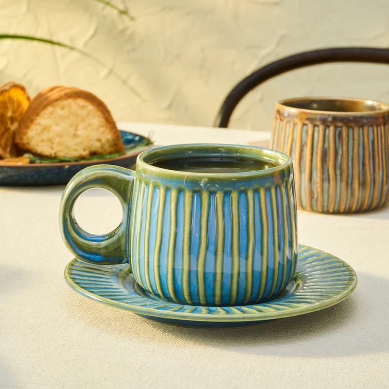 Karaca Arthur Grün & Blau Teetasse, 260 ml