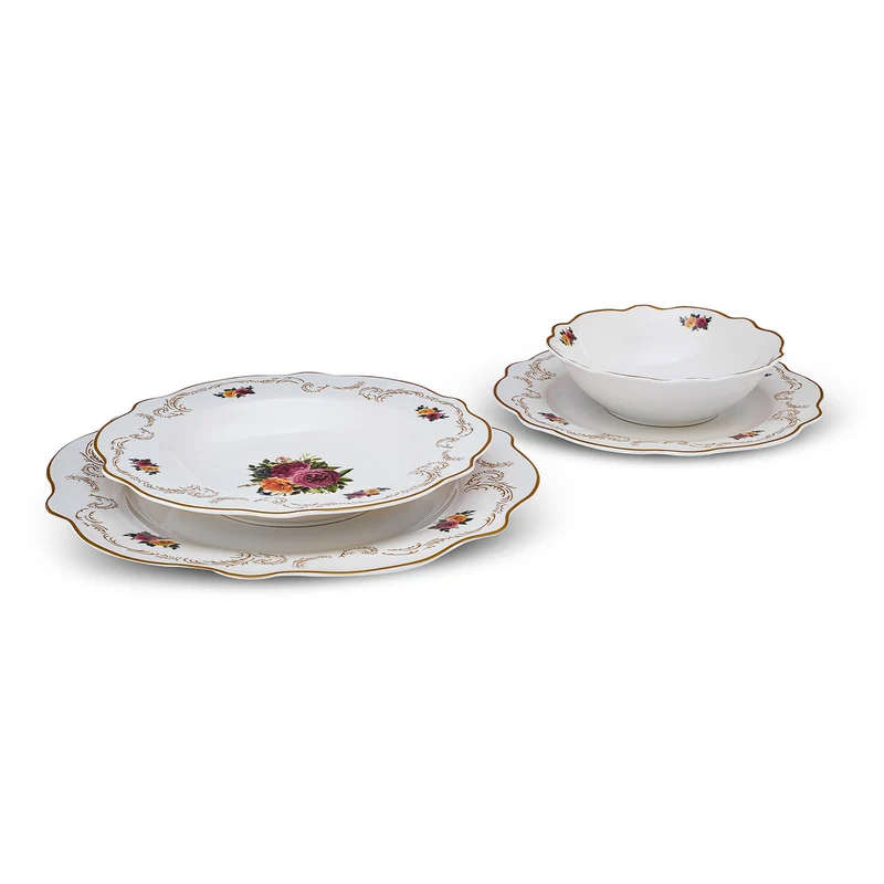 Karaca Antique Porcelain 24 Stück 6 Sitzer Dinner Set
