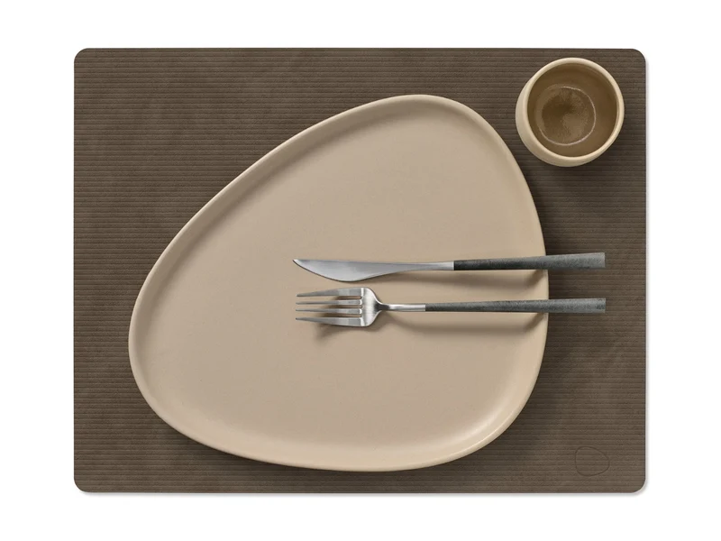 LIND DNA Corduroy Tischset Square L caviar 35x45cm