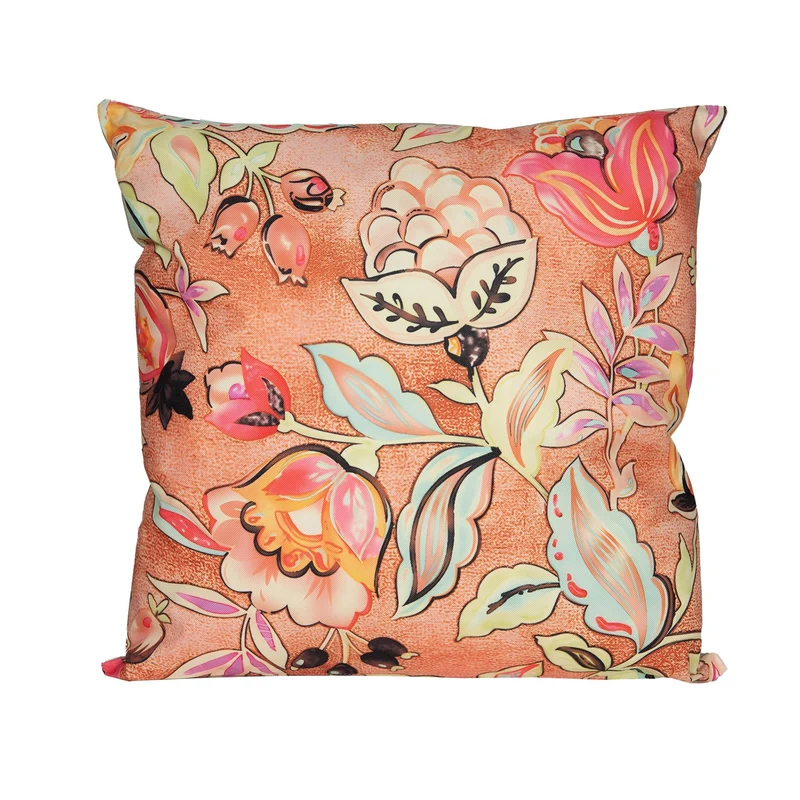 Gartenkissen Blumen Terrakotta 45x45cm
