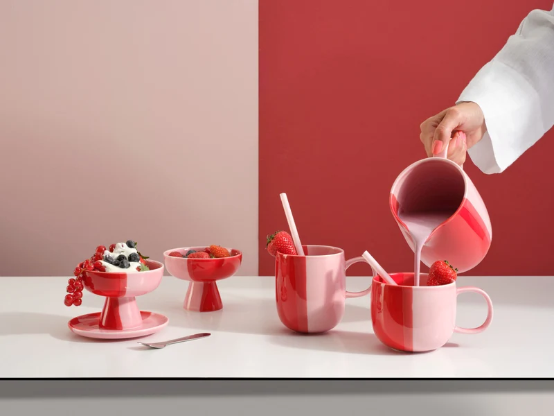 ASA joy Schale auf Fuß strawberry smoothie 11cm