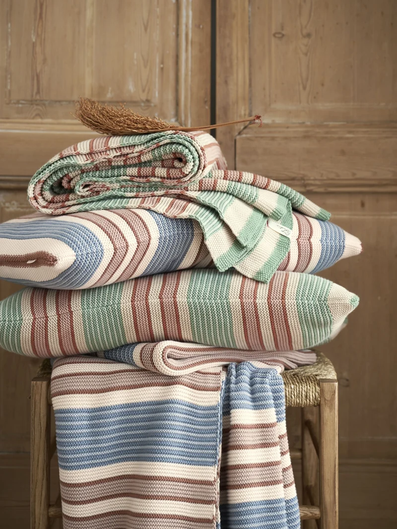 Pip Studio Bonsoir Combistripe Kissen blau 40x60cm (1 Stück)