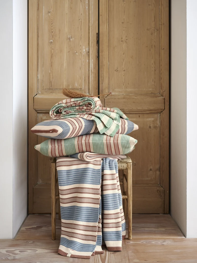 Pip Studio Bonsoir Combistripe Kissen blau 40x60cm (1 Stück)