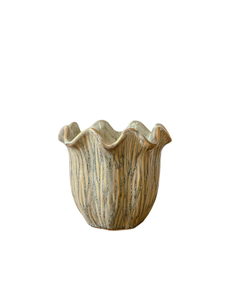 Topf „Loire“ Keramik D12 H10,5cm Bohnengrün