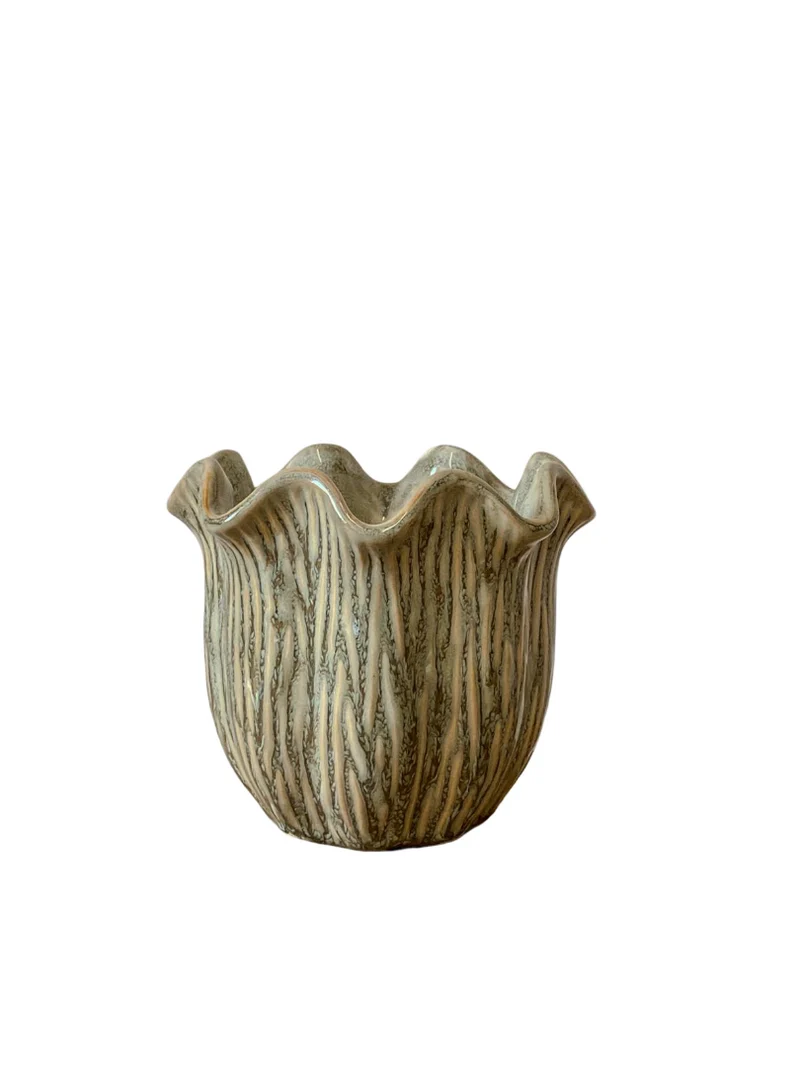 Topf "Loire" Keramik D14 H12cm Bean Green