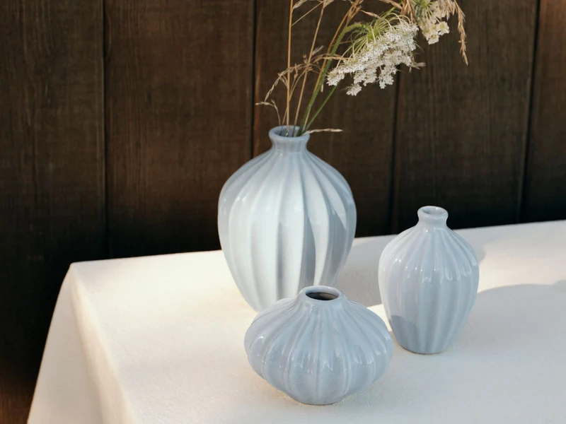 Broste Copenhagen Amalie Vase Light Blue Set 3tlg
