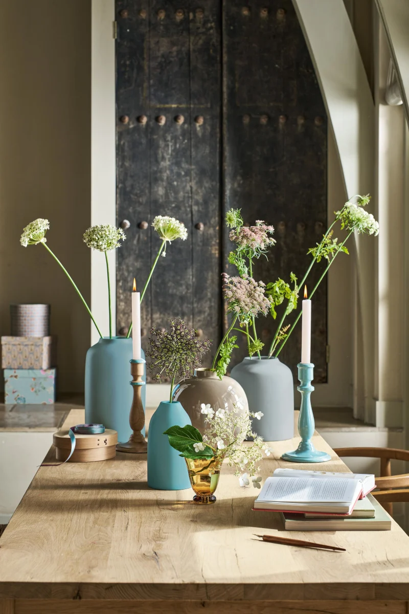 PIP STUDIO Vase Ceramic Matt Blue 30cm