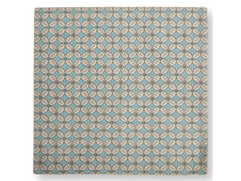 PIP STUDIO Blooming Tales Bustani Khaki-Blue Stoffservietten 40x40cm Set4