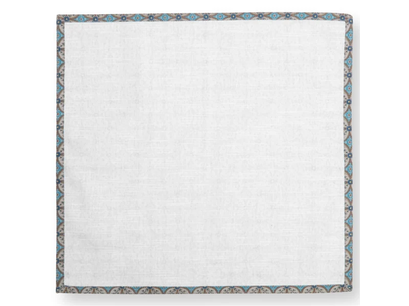 PIP STUDIO Blooming Tales Bustani Khaki-Blue Stoffservietten 40x40cm Set4