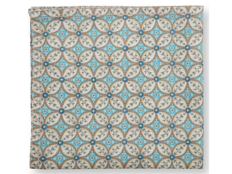 PIP STUDIO Blooming Tales Bustani Khaki-Blue Stoffservietten 40x40cm Set4