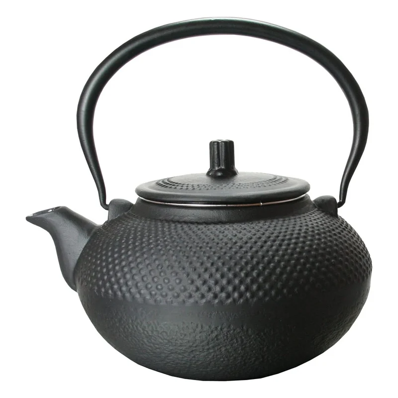 Cookinglife Teekanne Arare mit Edelstahlfilter - Gusseisen Schwarz - 1.5 Liter