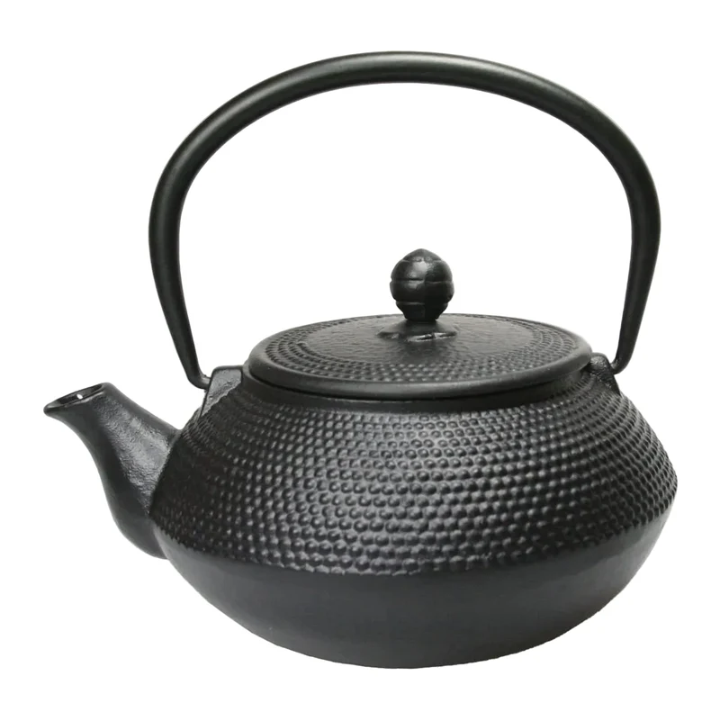 Cookinglife Teekanne Arare mit Edelstahlfilter - Gusseisen Schwarz - 800 ml