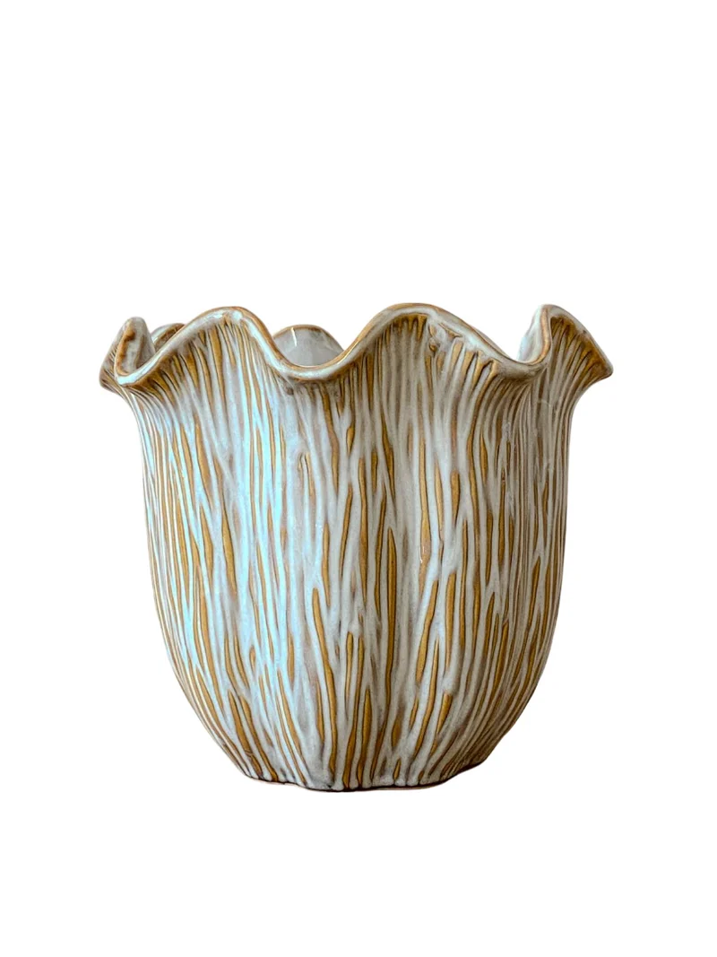 Topf "Loire" Keramik D24 H21cm Off-White