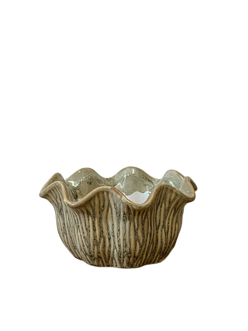 Schale ''Loire'' Keramik D18 H9cm Bean Green