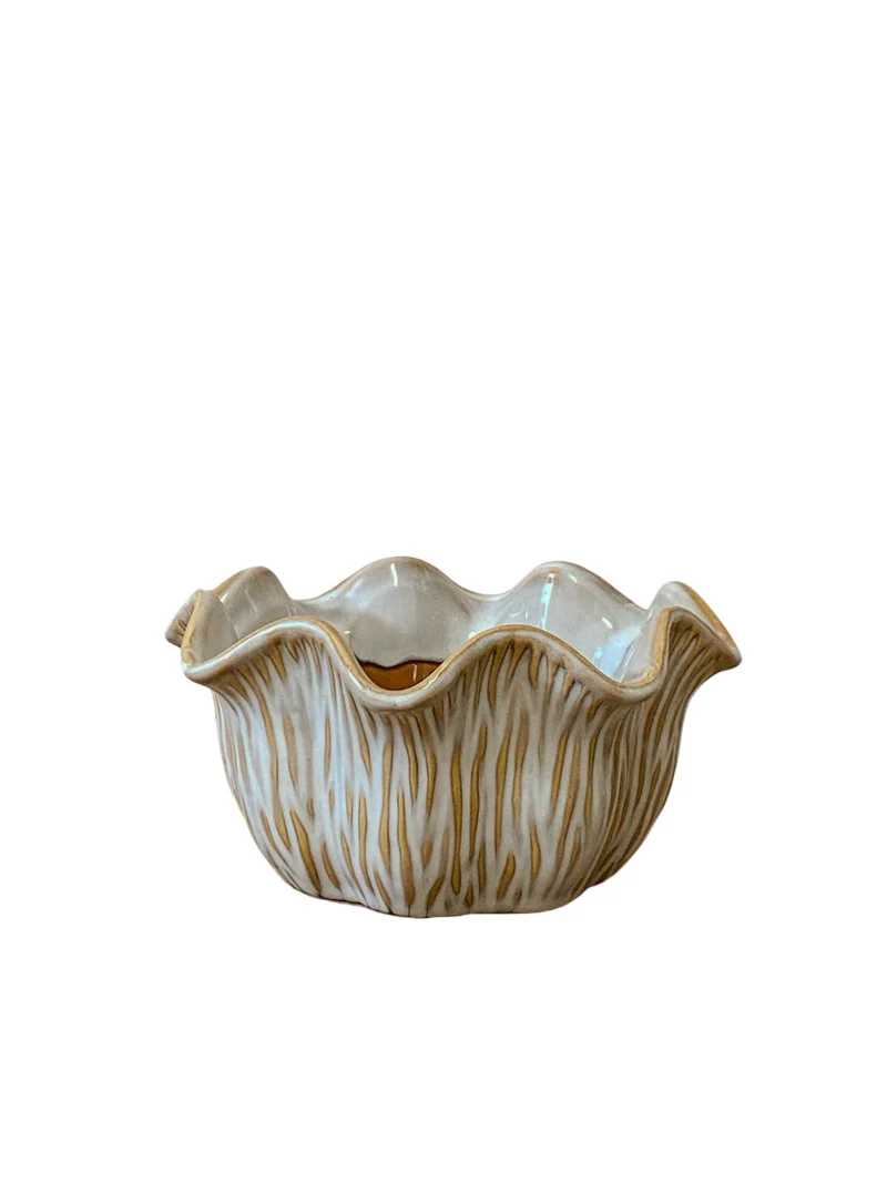 Schale ''Loire'' Keramik D18 H9cm Off-White